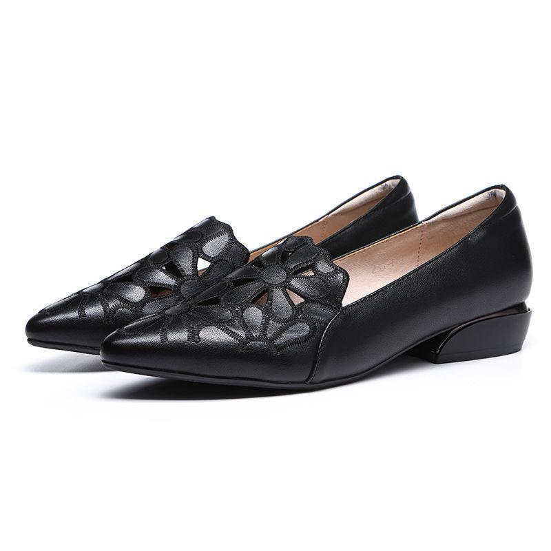 Fashion Fashionable Pointed Toe Flats Women Solid Color Shoes Casual Lightweight Breathable Women Comfortable Low heeled shoes