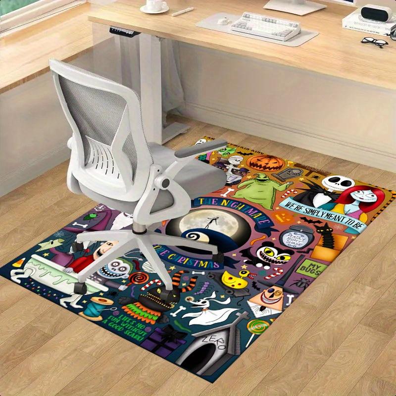 

1pc,The Nightmare Before Christmas Halloween Pumpkin King Jack Skellington Sally Home Office Chair Rug Outdoor Gift Decorative Floor Mat Car 60cm by 90cm