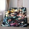 1pc Demon Slayer Characters Soft & Warm Flannel Blanket, Multi-Purpose Throw Blanket for Couch, Sofa, Office, Bed, Camping, Travel