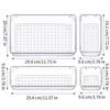 4pcs Desk Drawer Organizers Set Plastic Bathroom Storage Makeup Organizer Clear Transparent Storage Box Drawer Organizer