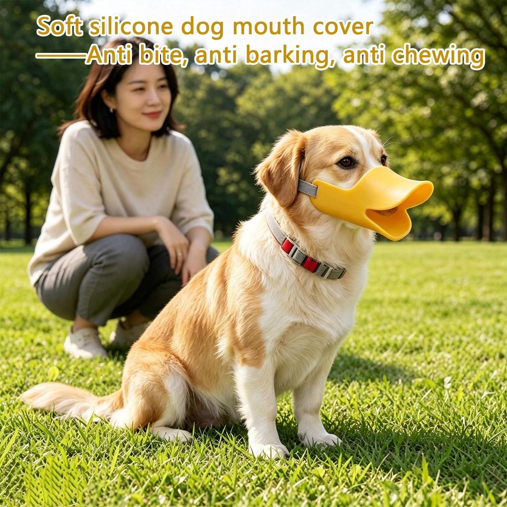 Soft Silicone Dog Muzzle for -, -Barking, -Chewing - Pet Training Muzzle