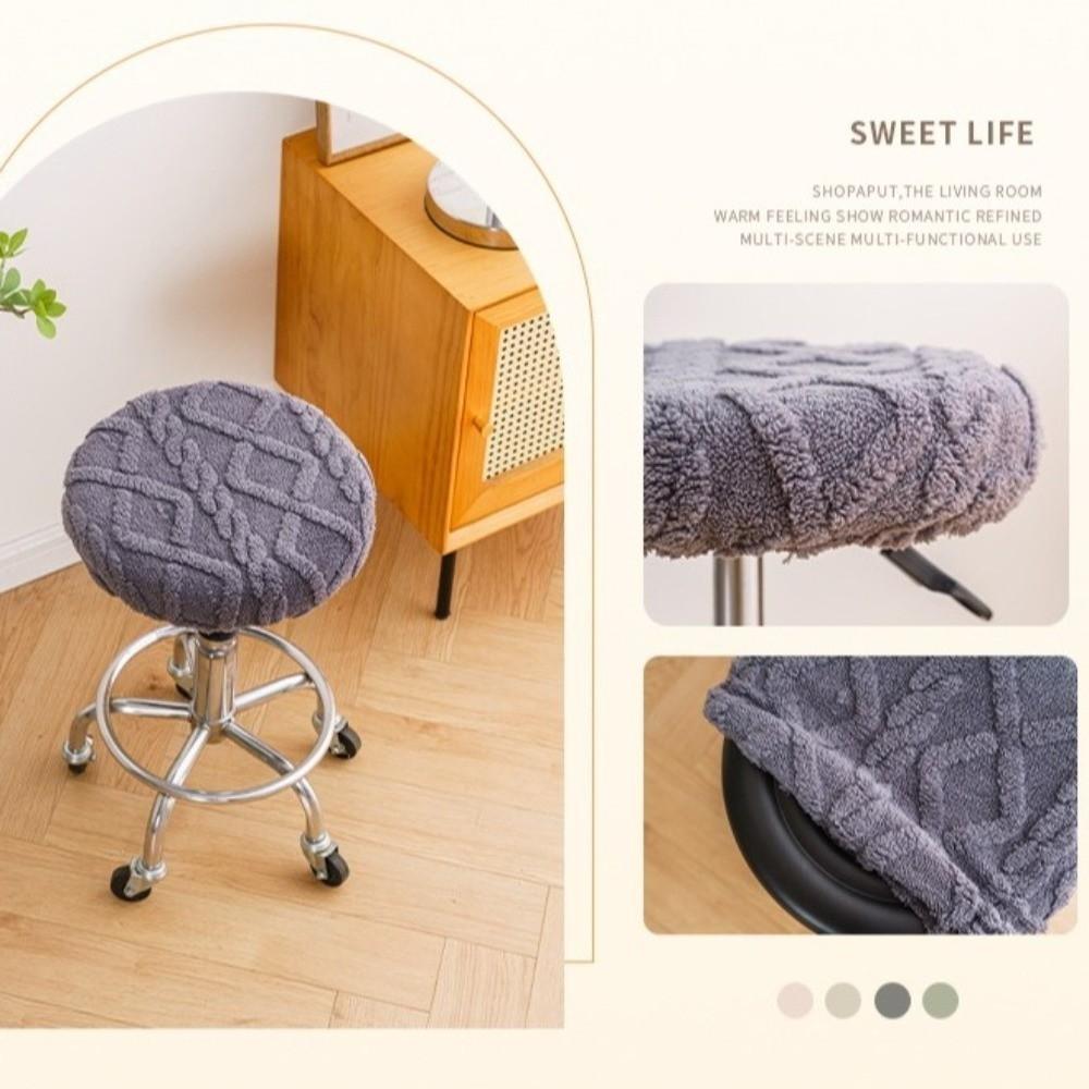 Stretchable Bar Round Stool Cover Elastic Stool Cushion Slipcover New Seat Chair Slipcover