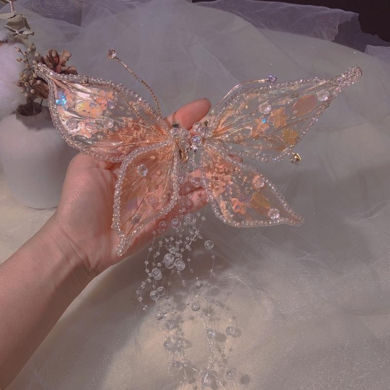 Crystal Hair Barrettes Fashion Hairpins Elegant Decorative Hairclip for Women Girls Simple Side Hair Clip Wedding Party