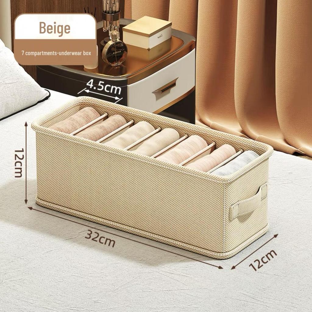 Dorm Underwear & Socks Organizer: Three-in-One Drawer Storage Box for Bras and Underpants