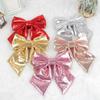 Sequin Glitter Christmas Tree Bow Decorations