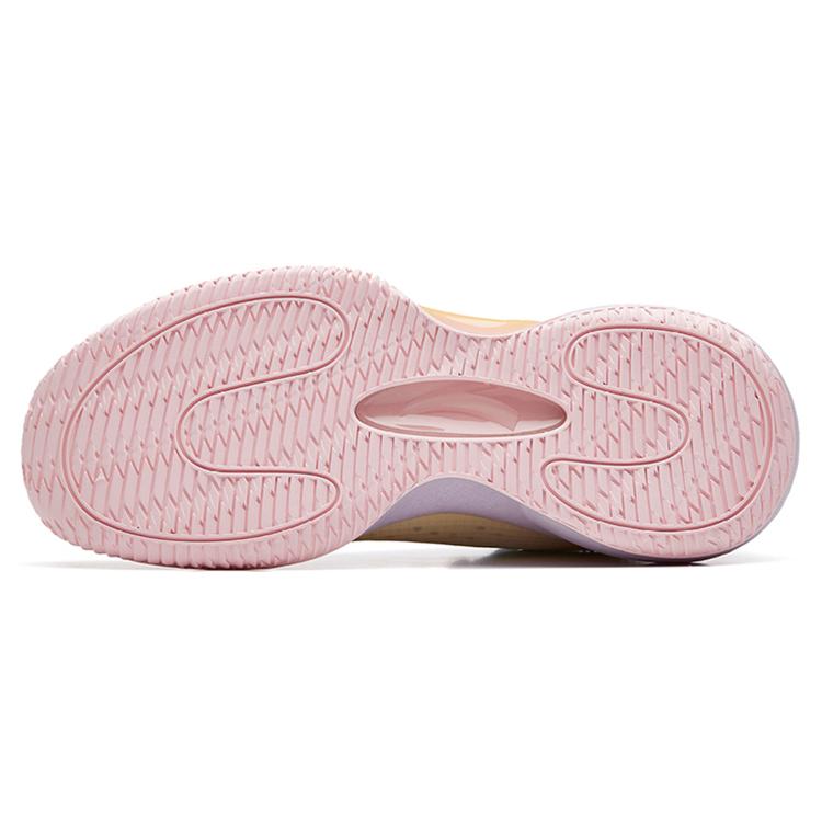 New Anta Durable Breathable Low Top Basketball Shoes White Yellow 112221621-1