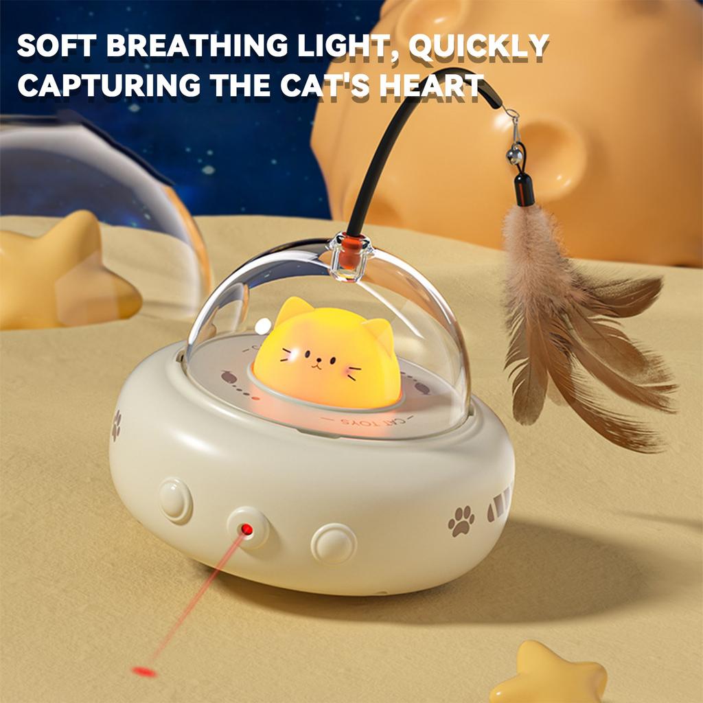Cat Self-Entertainment Toy, Automatic  Motorized Toy For Cats With USB Charging And Pointer, Ideal For Active Entertainment And Exercise