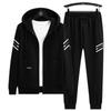 Plus Size Men's Casual Loose Sports Set: Hooded Sweatshirt Two-Piece, Fat Man's Handsome Spring/Autumn Trend.
