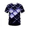 Creative Computer Keyboard 3D Printing T-Shirt Summer Men's Round Neck T-Shirt Trend Short Sleeve Casual Street Loose