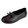2025 Spring Slip-On Leather Flats for Middle-Aged Women