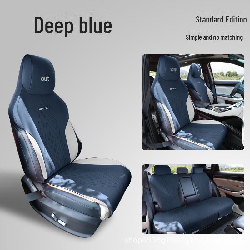 BYD Song Plus Suede Seat Cover: Breathable, Ventilated, Temperature-Controlled Cushion for All Seasons