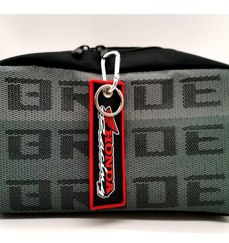 Hot Motorcycle Keychain Double-sided Embroidered Carabiner Pendant Refit Gift for Honda Keychain NSS350 CM300 CB500 CB650R CB190