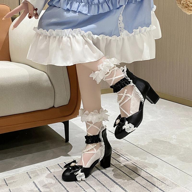 Spring and summer princess sandals female students middle school children's performance shoes new high heels bow sandals children's sandals women