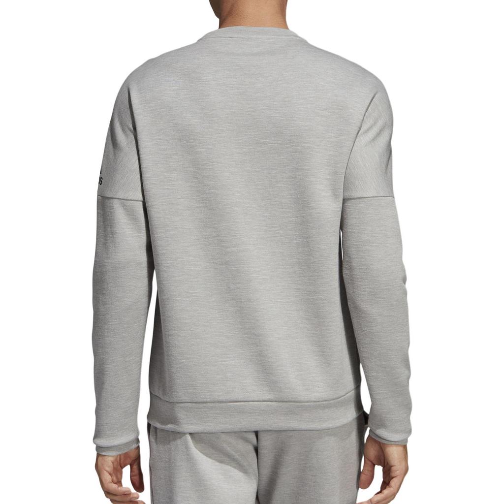 adidas Sweatshirts Men's Gray Crew Neck Moderate Regular DU1146