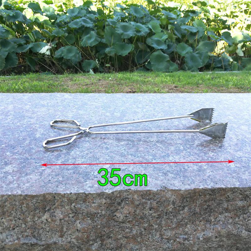 Stainless Steel Extended Trash & Food Tongs - Durable, Hygienic Pick-Up Tool