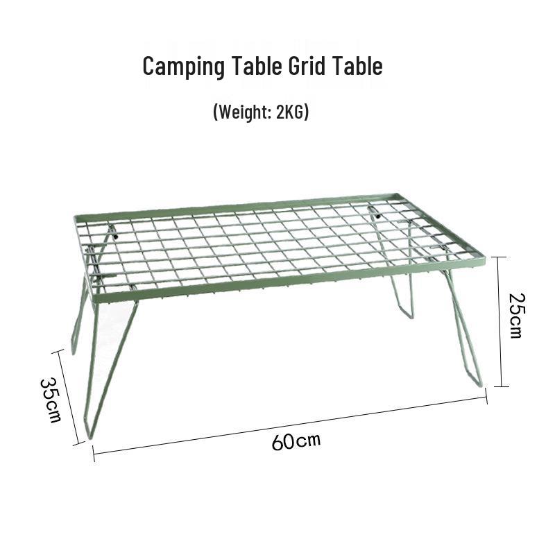 Portable Outdoor Folding Mesh Bamboo Table with Multi-Functional Draining Rack