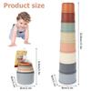 Stacking Cup Toys For Babies Nesting Cups Color And Size Recognition Baby Toy Smooth Edge Colourful Rabbit Stacking Cups Set
