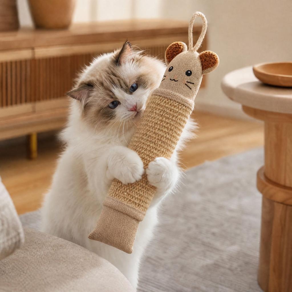 Scratching with Toy for Indoor Cats, Climbing and Playing