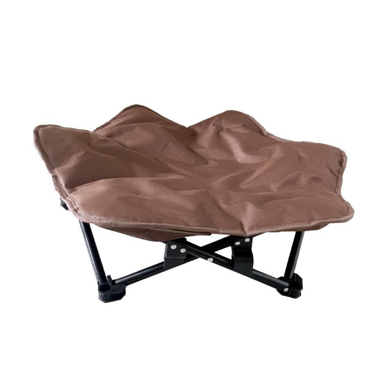 

Foldable Flower Shape Pet Bed Indoor Outdoor Elevated Dog Cat Bed with Sturdy Metal Frame Portable Washable Dogs Cats Sofa S Diameter 73CM коричневий