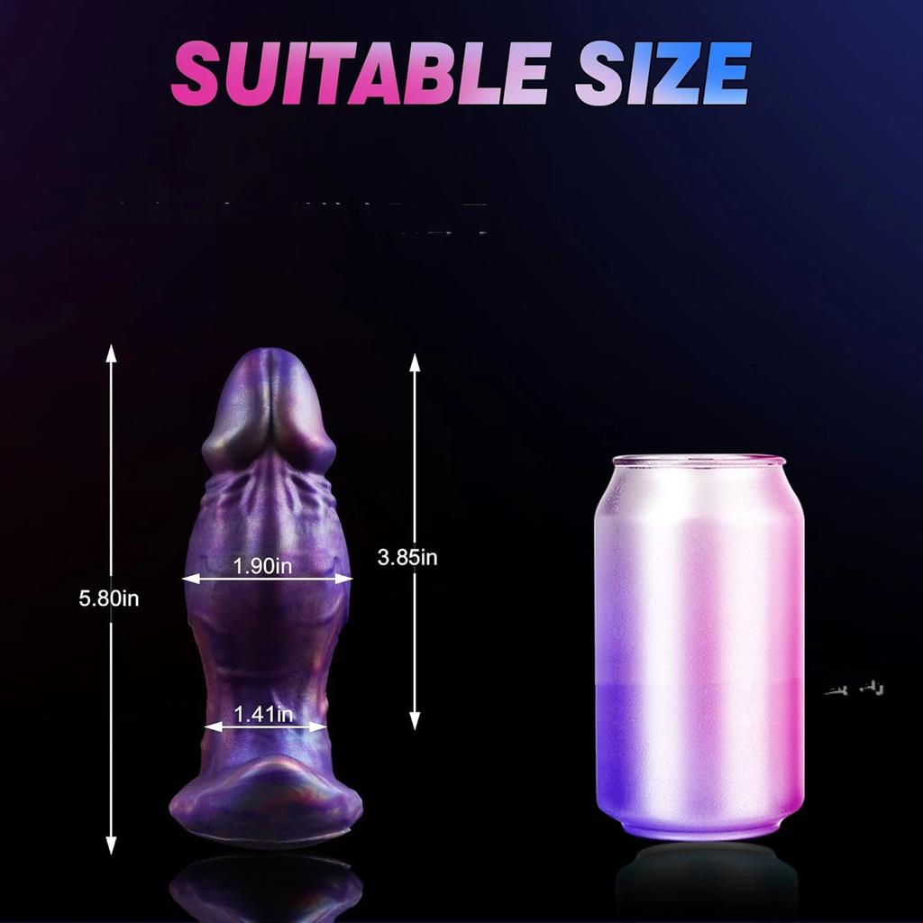 Alien Special Soft Silicone Mixed Color Simulation Penis Manual Model Rear Courtyard Female Fake Penis Suction Cup Sex Toy