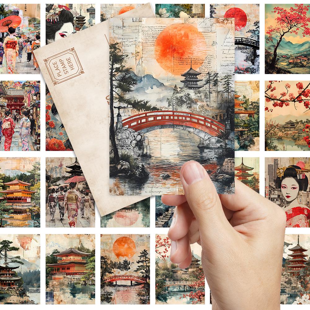 32pcs, Japanese-style Postcard Set, Geisha, Birthday/anniversary Gifts, Collectibles, Suitable for Gifting, Mailable.