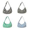Striped Pattern Canvas Handbag Single Shoulder Crossbody Bag Women Gift Fashion