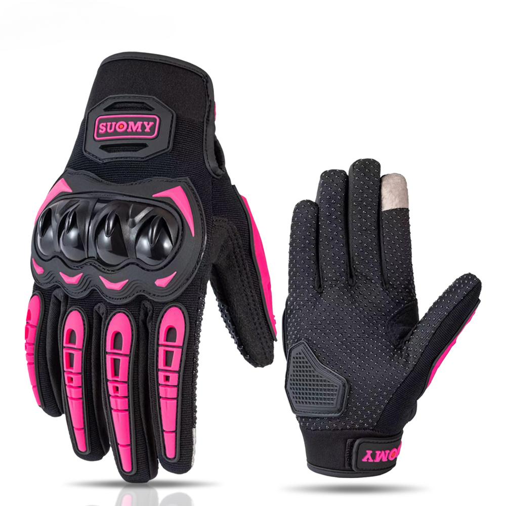 Suomy Lady Pink Motorcycle Gloves Women Summer Mesh Breathable Motocross Motorbike Moto Racing Gloves Touch Screen Gloves Men