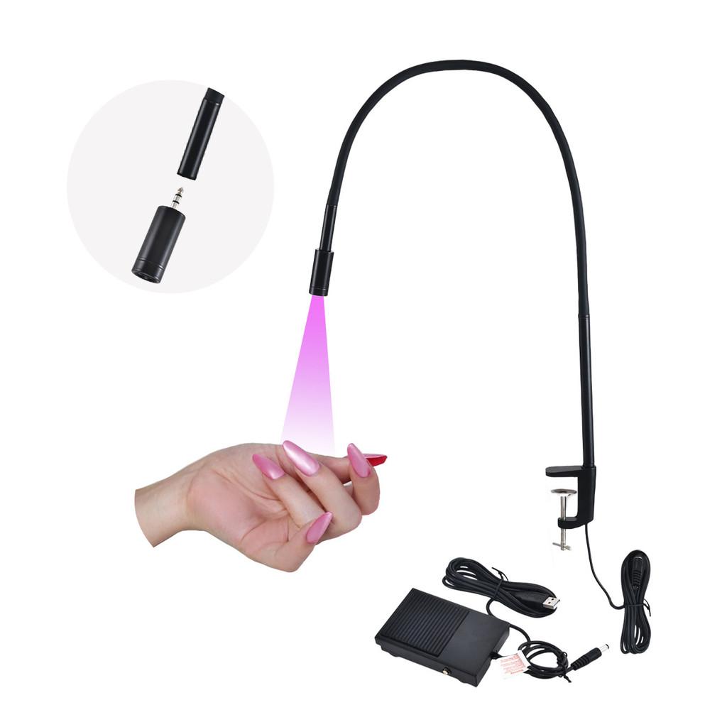 Lampada 5W UV per Colla Ciglia Asciugatura Rapida Lampada Polimerizzazione Studio Ciglia Lampada LED Specifica a Clip Salone di Bellezza