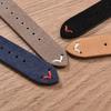 Vintage Suede Leather Watch Strap 20mm 22mm Contrast Stitching Quick Release Soft Snug Fit Replacement Strap