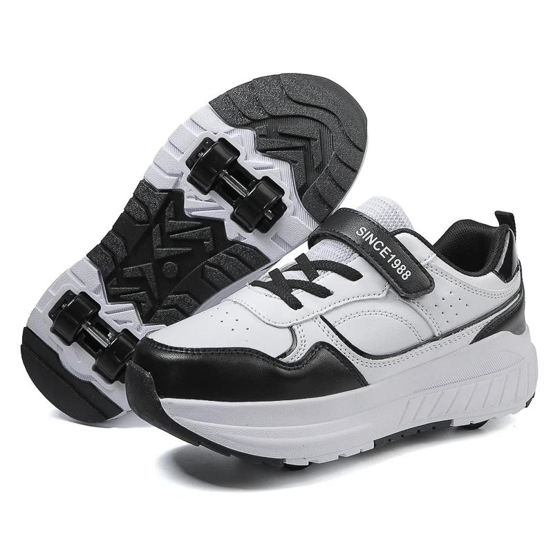 2026 the Latest Girls' Roller Skates Outdoor Breathable Wear-resistant Four-wheel Wheel Shoes Student Roller Skates