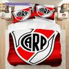 River Plate Logo Pattern Bedding Quilt Set Quilt Cover Pillowcase Home Decoration Birthday Gift (1 * Duvet Cover + 2 * Pillowcase, Without Core)