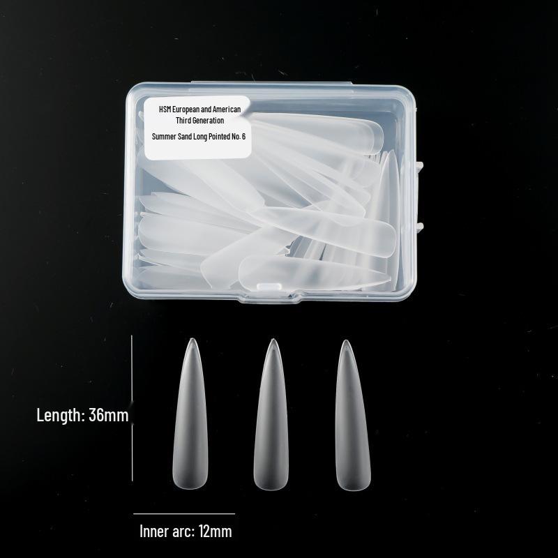 Huashengmei 3rd Gen Seamless Frosted Ultra-Thin False Nails Refill
