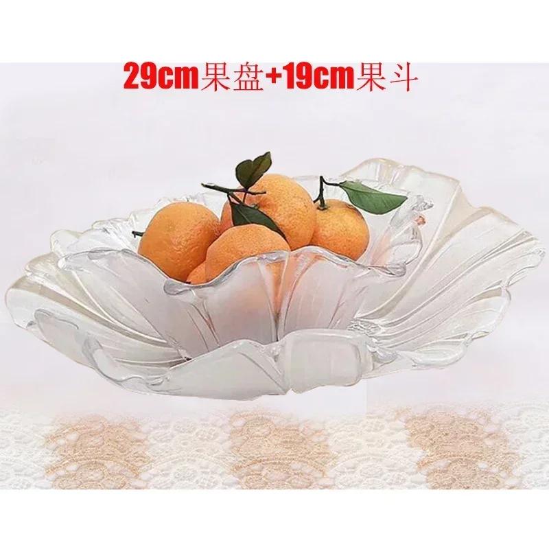 Neuer Eingang Kristall Obstschale, Europäisches Modernes Geschirrset, Kreatives Wohnzimmer Snack Tablett, Stilvolle Heimdekoration 114