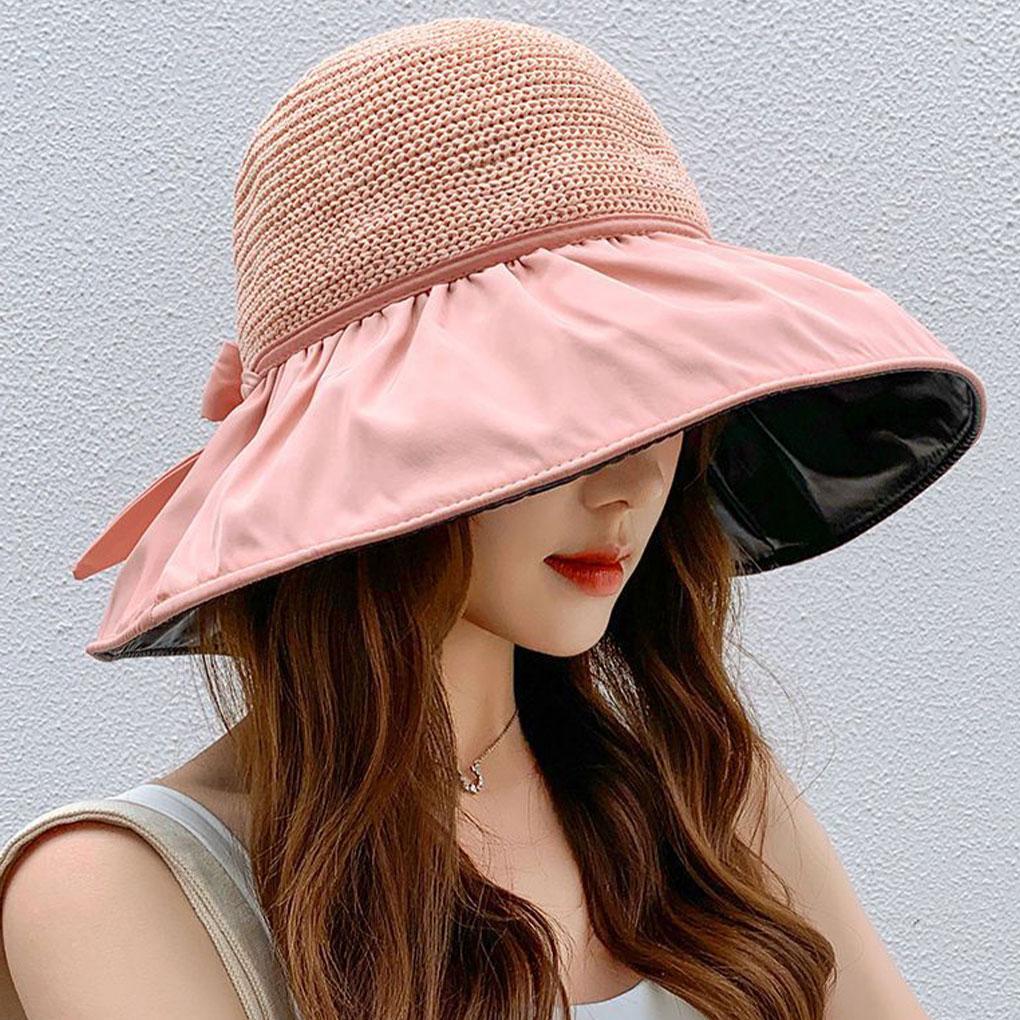 Skin Harmful UV With Anti Ultraviolet Sun Hat With Large Brim On Both Sides In Summer Breathable Sun Hat Bucket Hat
