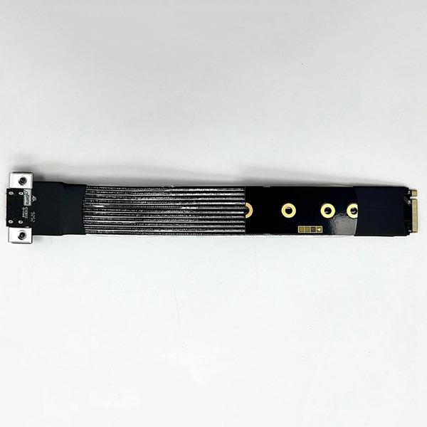 Black Plastic M.2 NVME to SFF-8611/8612 Flexible PCIe Cable, 1 Piece