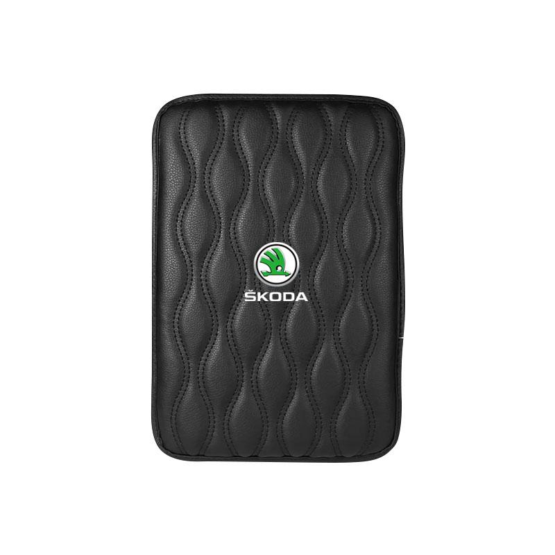1 ks Kožené podložky loketní opěrky do auta Ochranný voděodolný polštář na ruku Pro Škoda Octavia 2 3 Fabia Kamiq Kapoq Kodiaq A5 A7 Rapid SCALA Superb