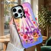 Phone Case: 2D Flat Design, Fits iPhone 18, 17, 16, 15, 14, 13 Pro In Color Silver Protective Case, Couple Style, Floral Ghost, Christmas and Hallowee