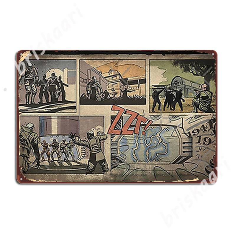 Zombies Loading Screen Comic Metal Signs Customize Garage Club Wall Decor pub Tin sign Posters 20x30cm