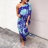 Women's Summer Off-Shoulder Loose Waist Printed Dress OM10090