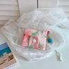 Bear Flower Coin Purse Canvas Cloth Envelope Wallets Simple Mini Cash Wallet  Female