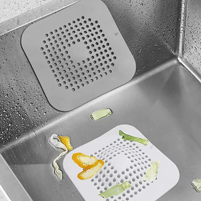 Silicone Kitchen Sink Drain Hair Stopper Kitchen Sink Slag Bathroom Accessories Bathtub Strainer Sewer Outfall Filter Colanders