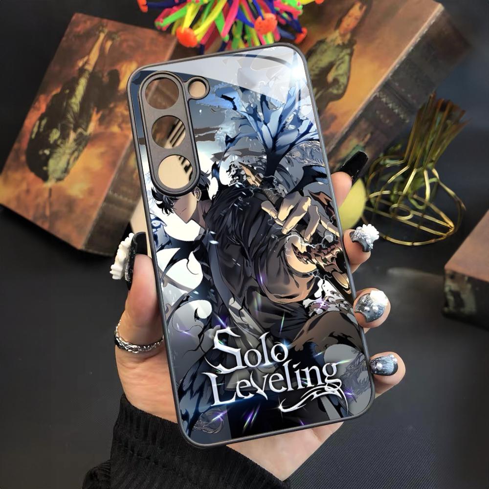 Anime S-Solos L-Levelings Phone Case For Samsung Galaxy S25 S24 S23 S22 S20 S21 Note20 Ultra Plus Fe Colored Silver Cover