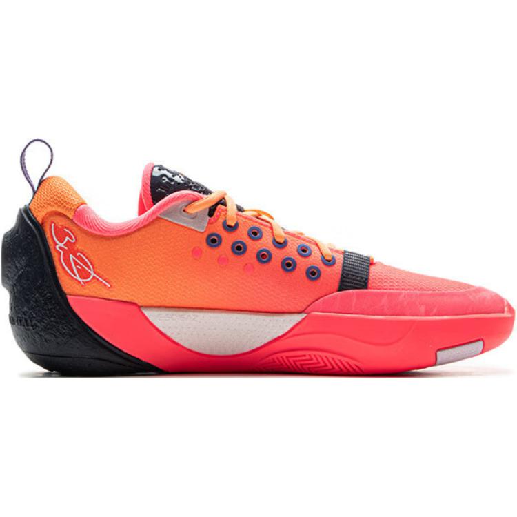 Li Ning Wade All City Comfortable Sports Non-Slip Wear-Resistant Low-Top Kids Basketball Shoes Men basketball shoes Red Orange YKBV010-9