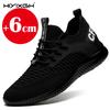 Men's white sports oxford shoes, elevator insole, height increase 6cm, lace-up sneakers, mesh, height increase shoes, size 37-43