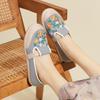 Hand-woven Cloth Shoes for Women Chinese Ethnic Embroidery Style Flat Slip On Breathable Soft Insole Casual Shoes Flower Zapatos