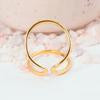 Minimalist Geometric Gold Cuff Ring: Bold double-band open design, perfect as a modern statement or stacking ring.