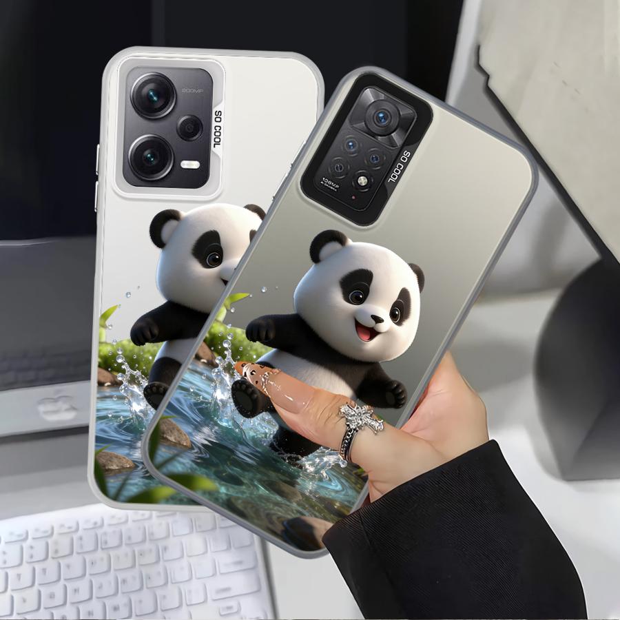 Chubby Panda Back Phone Cover Case for Xiaomi Poco C50 F4 X3 NFC X5 X3 Pro F3 GT C51