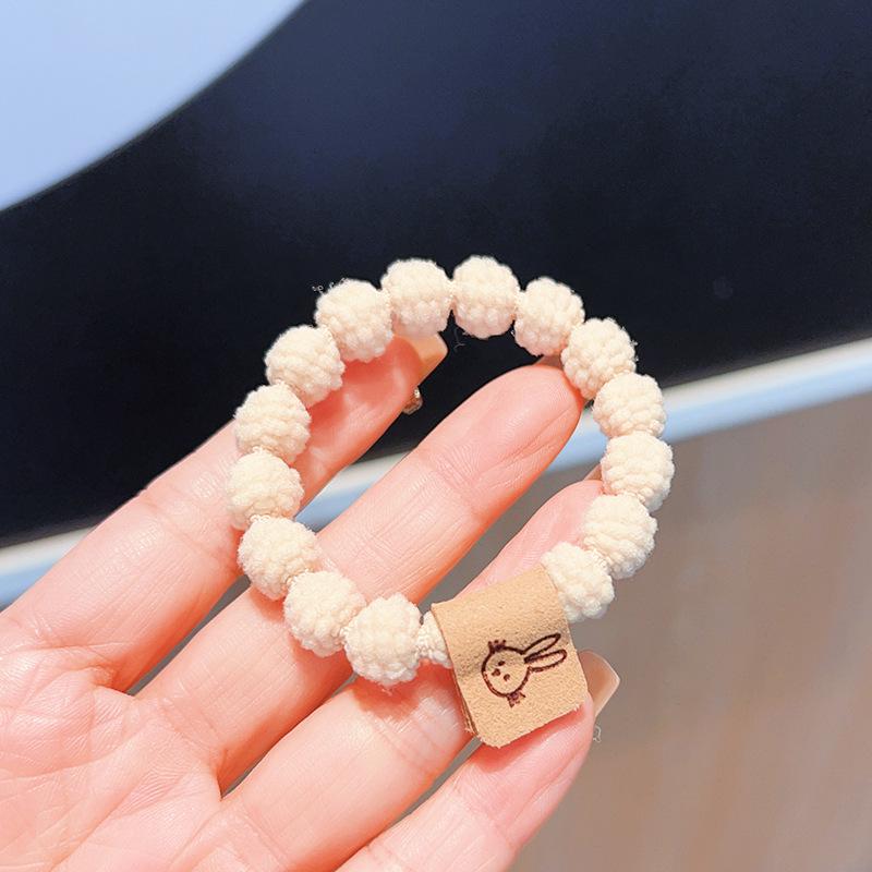 Elastic Milk Coffee Hair Tie: Durable, High-End Ponytail & Headband for Women