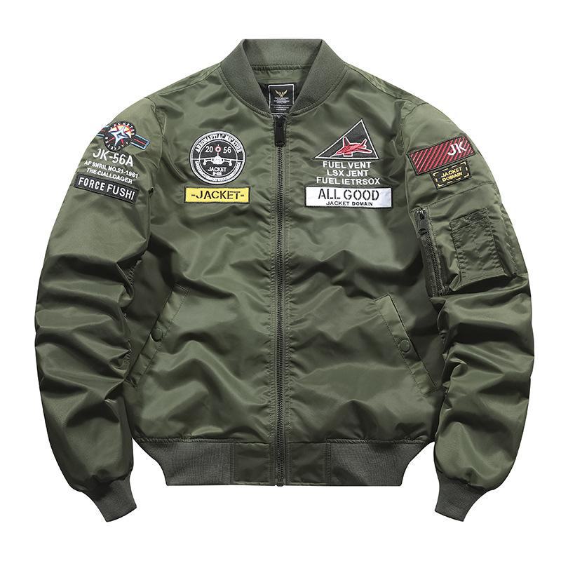 Men's MA1 Air Force Flight Jacket: Spring/Autumn Baseball Collar Workwear Coat