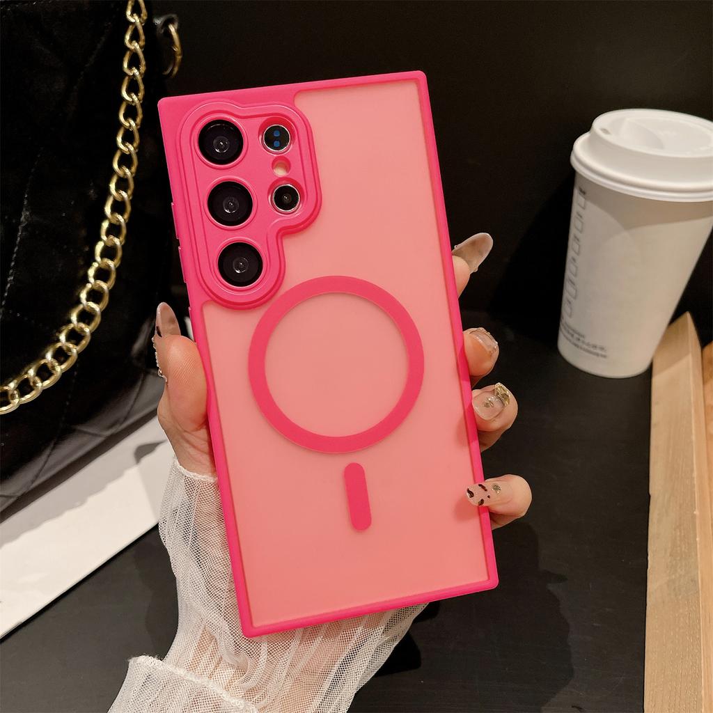 Matte Armor Translucent Magnetic Case for Samsung Galaxy S26 Ultra S26PLus S26 for Magsafe Wireless Charge Shockproof Cover